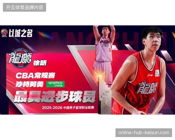 广州队新星徐昕凭借赛季巨大进步，与周琦、张镇麟共同入选常规赛最佳二阵前场